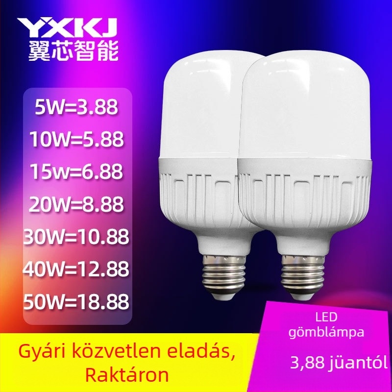LED-lámpa otthoni világításhoz, E27-es foglalat, fehér fény, 100 lm, 120° fénysugár
