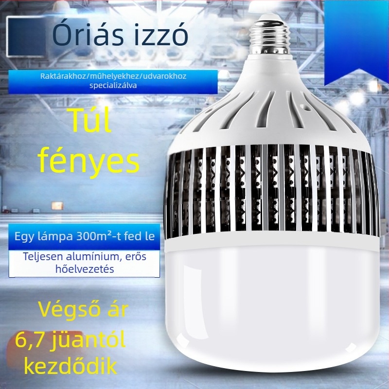 E27 LED izzó, Nagy teljesítmény, Energiatakarékos, Rendkívül fényes világítás otthonra és műhelybe