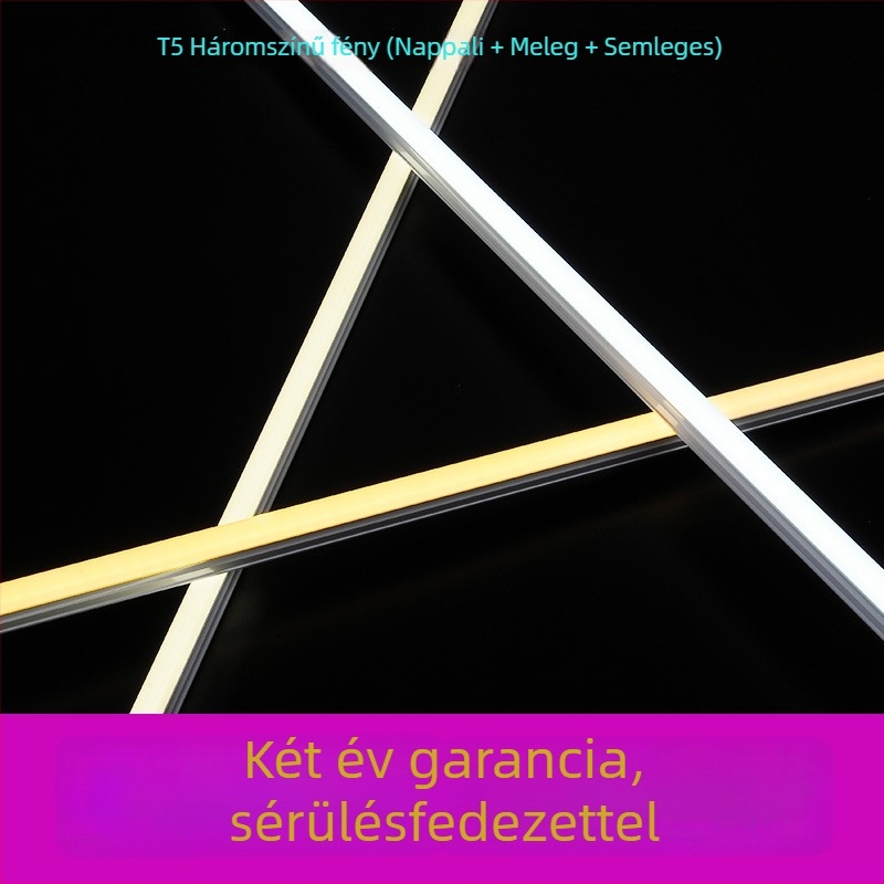 LED T5 cső háromszínű, állítható fényű íróasztali világítás, 18W, 0,3–1,2 m