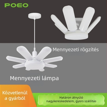 LED UFO függőlámpa 200W, E27, összecsukható garázs és üzemcsarnokhoz