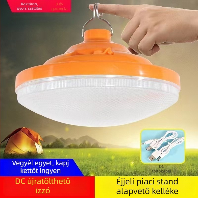 UFO alakú újratölthető USB LED lámpa, hordozható, 5V, 2000 lm, fényes