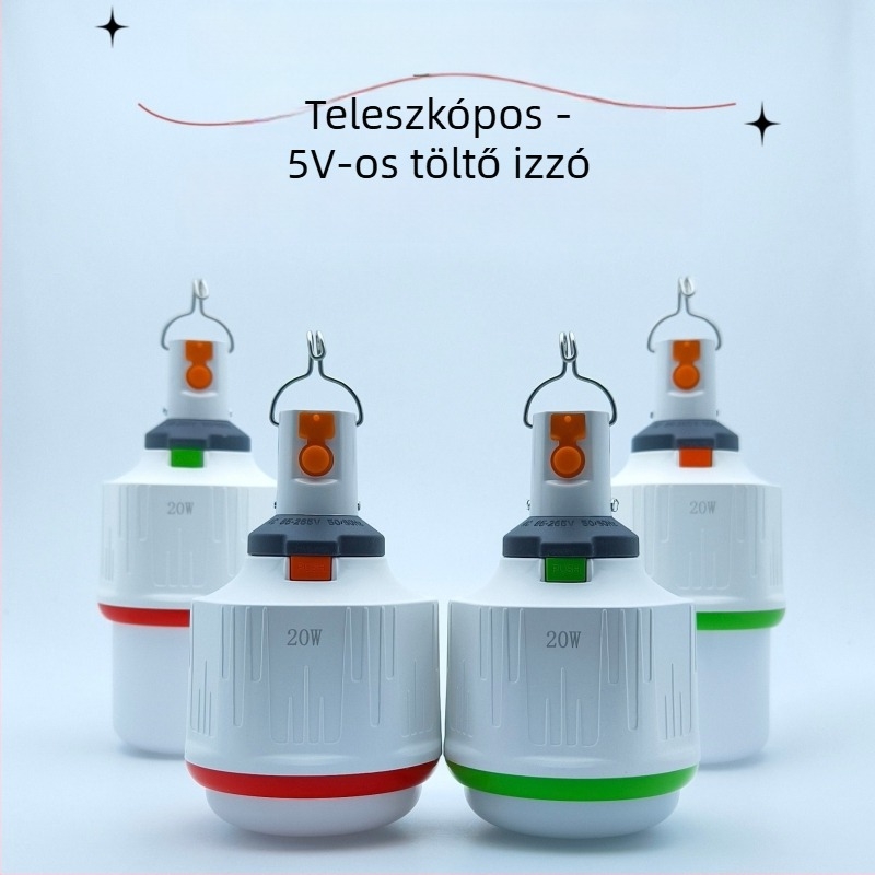 Teleszkópos 5V-os LED vészvilágítás USB-töltéssel, levehető akkumulátor, alacsony feszültség