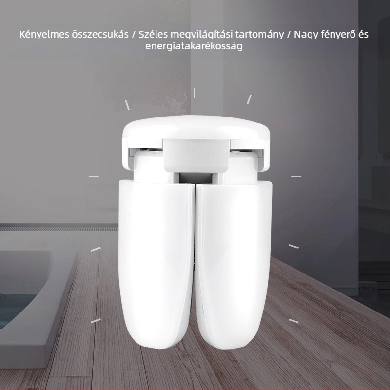 60W UFO LED garázs lámpa, 18000 lm, 180° sugárzás, IP65, E27 foglalat, összecsukható izzók 4+1