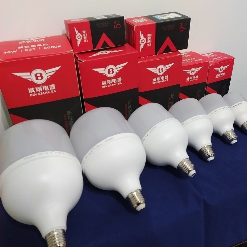 Binxiang LED izzó – energiatakarékos, villogásmentes, E27-es foglalat, ipari felhasználás, rendkívül fényes, nagy teljesítményű 5W-48W