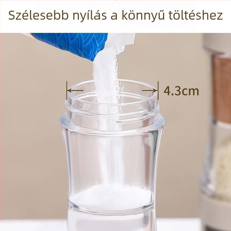 Kétszárnyú sószóró adagoló, pontos adagolás, zárt konyhai tároló