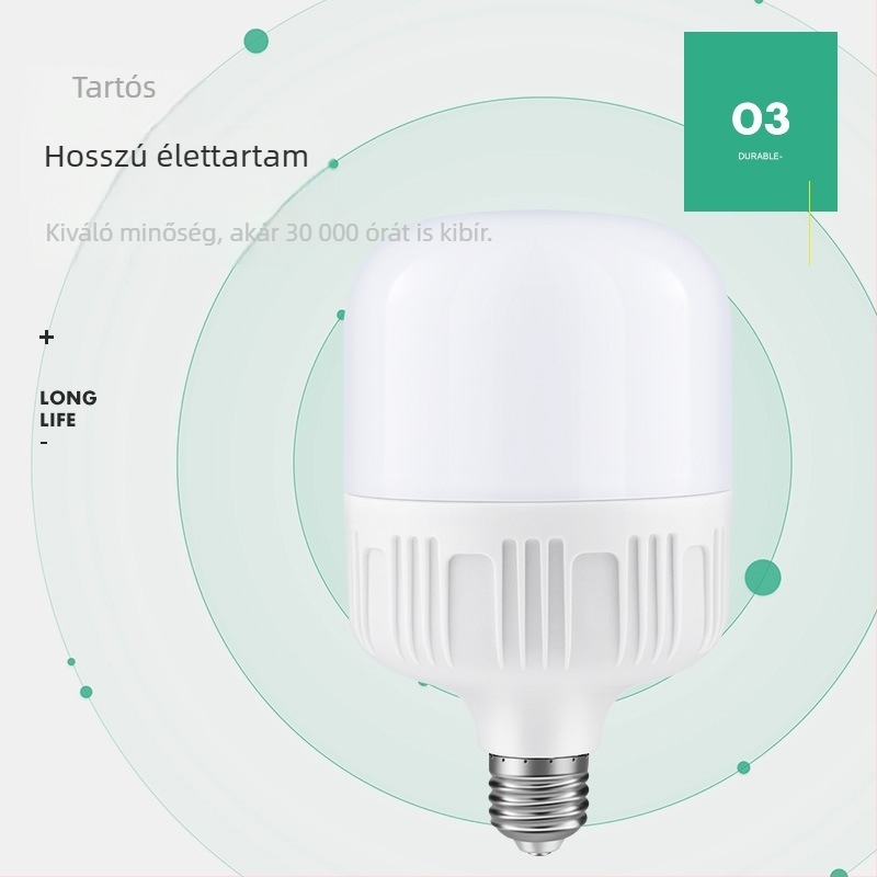 LED energiahatékony izzó, E27 csavaros foglalat, IP55 vízálló, 30W, otthoni világítás