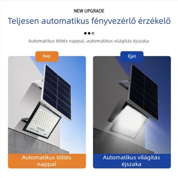 Napelemes kültéri kertvilágítás éjszakai automatikus bekapcsolással, LED reflektor, IP67