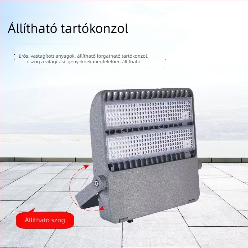 Kültéri LED flood lámpa, 100–400W, IP66, alumínium ház, 16000 lm, 4000K fehér, stadionok, terek és útvonalak világítására