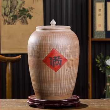 Jingdezhen kerámia rizs tároló edény, zárható, nedvesség- és rovarálló, kapacitás 10/20/30 jin, rizs vagy liszt tárolására