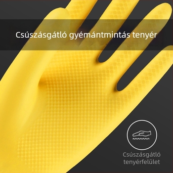 Vastagított marháin ínszalagból készült kesztyűk háztartási feladatokra — olajálló, vízálló, alkalmas mosogatáshoz, tisztításhoz és autóápoláshoz