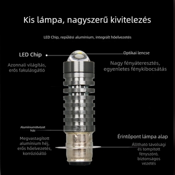 Magas fényerejű LED-beépített spotlámpa motorkerékpárokhoz és elektromos járművekhez – fényszóró utólagos átalakítása kettős fényerővel