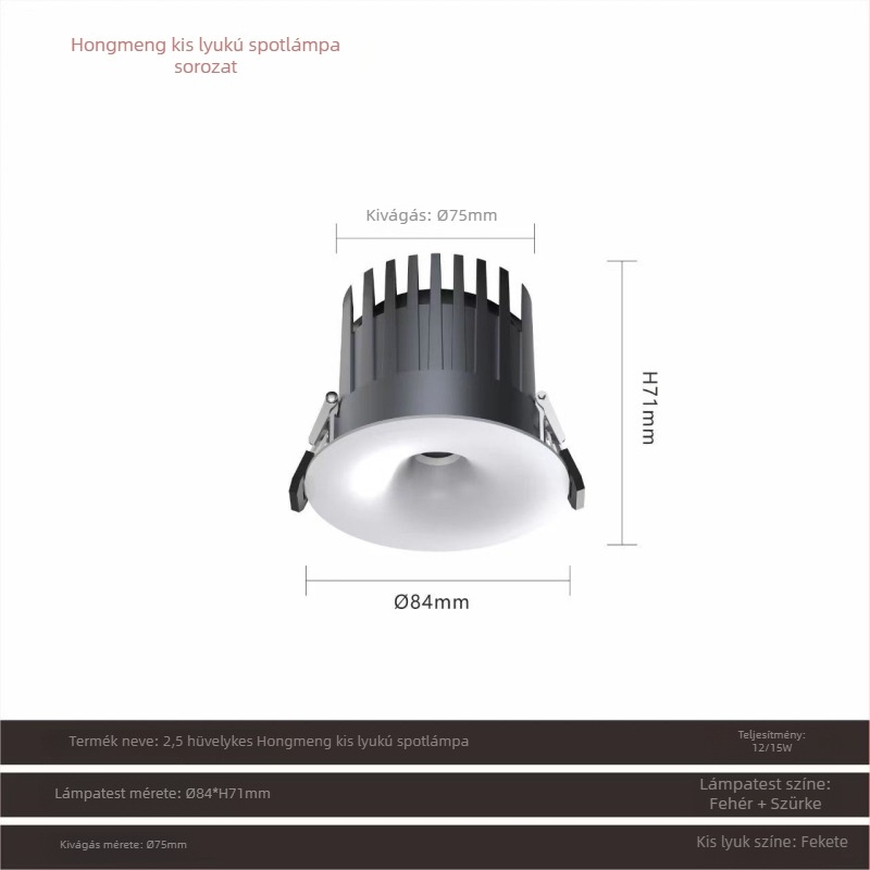 Új keret nélküli LED downlight mikrolyukas kialakítással, beépített fókuszált világításhoz