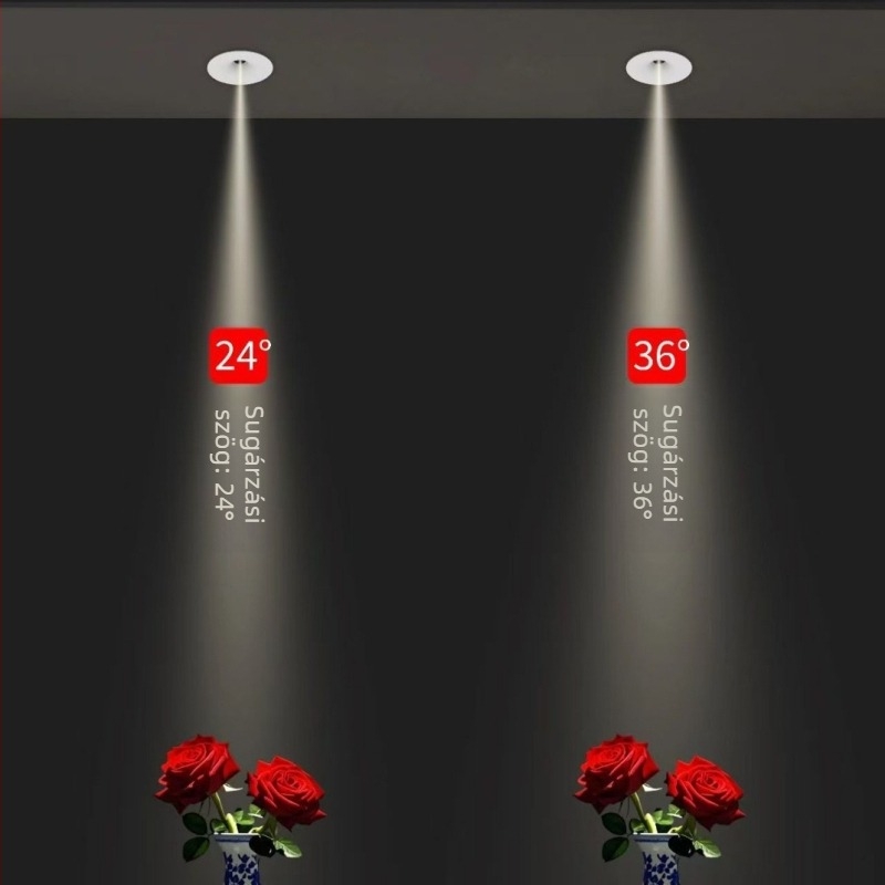 Új keret nélküli LED downlight mikrolyukas kialakítással, beépített fókuszált világításhoz