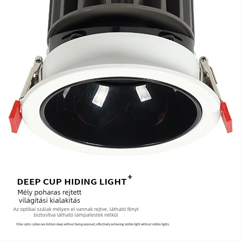 Moderne minimalistikus beépített falmosó lámpa szállodákhoz és folyosókhoz, anti-glare, hengeres LED-es downlight