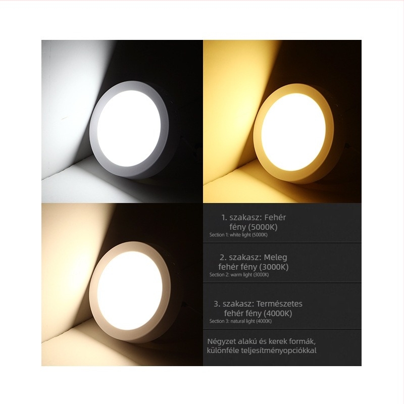 LED ultra vékony felületi downlight, állandó áramú, fúrás nélkül, előcsarnokokhoz, folyosókhoz és szállodai projektekhez