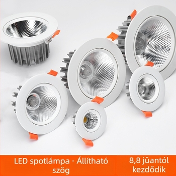 Beépített mennyezeti LED spotlámpa ruhabolt számára — COB Bullseye downlight a háttérfalhoz