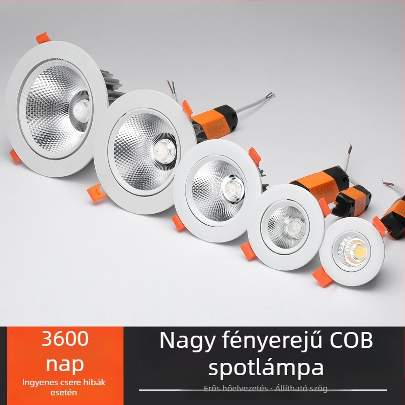 Beépített mennyezeti LED spotlámpa ruhabolt számára — COB Bullseye downlight a háttérfalhoz