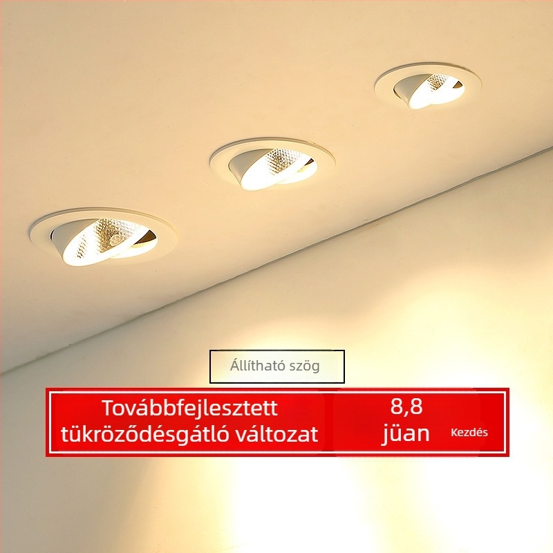 Beépített mennyezeti LED spotlámpa ruhabolt számára — COB Bullseye downlight a háttérfalhoz