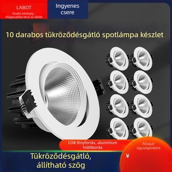 LED anti-reflexiós mennyezeti spot COB beépített, nappaliba