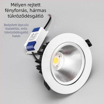 LED anti-reflexiós mennyezeti spot COB beépített, nappaliba