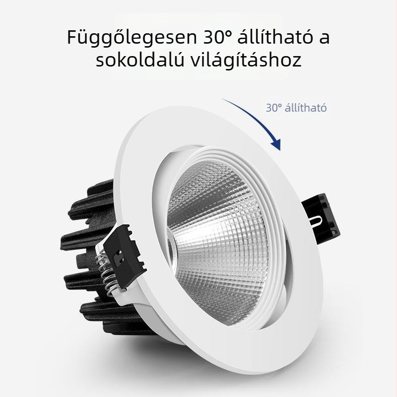 LED anti-reflexiós mennyezeti spot COB beépített, nappaliba