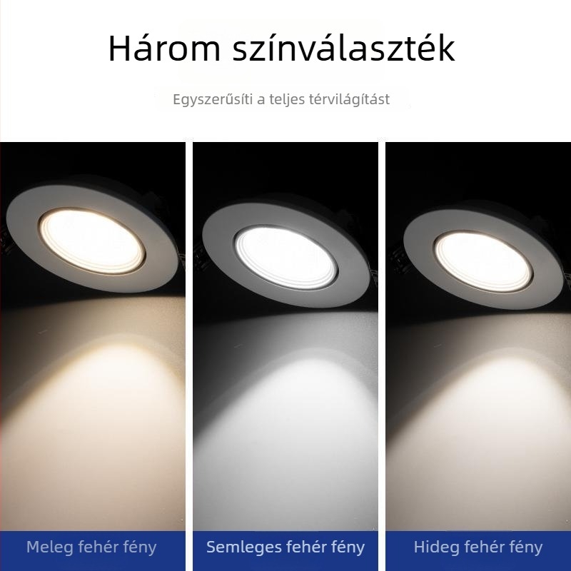 LED anti-reflexiós mennyezeti spot COB beépített, nappaliba