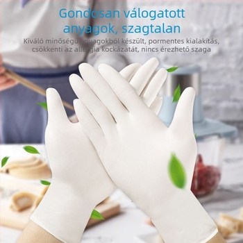 Fangcaodi egyszer használatos nitril kesztyűk, vékonyak és szoros illeszkedésűek, háztartási konyhai feladatokra, tisztításra, mosásra és edények mosogatására