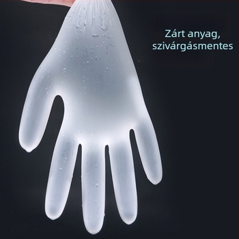 Yingke PVC egyszer használatos vizsgálati kesztyű, pormentes, 100 db, olajálló és csúszásmentes