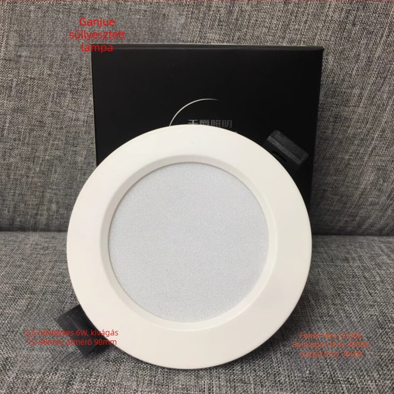 Qianjue UFO LED mennyezeti lámpa — teljes fehér, ultra vékony, kör alakú lapos panel, teljes spektrum
