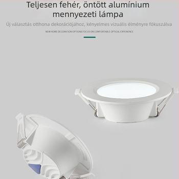Beépített LED mennyezeti downlight, ultra vékony, nagy fényerő, energiatakarékos, alumínium burkolat, modern minimalist stílus