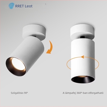 Felszínre szerelt LED downlight állítható szöggel, fúrás nélkül, DALI/0-10V dimmelés, Triac vezérlés, magas színvisszaadási index