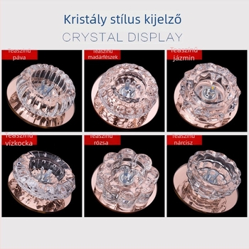 LED beépített kristálytubusos downlight nappalira és folyosóra