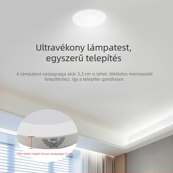 FSL LED beépíthető mennyezeti downlight, alumínium ház, 75 mm-es nyílás, 6500K hideg fehér, nappali