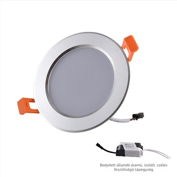 LED mennyezeti downlight, beépített, hengeres, méretek 2,5/4/6 hüvelyk, szállodákhoz, vékony ház