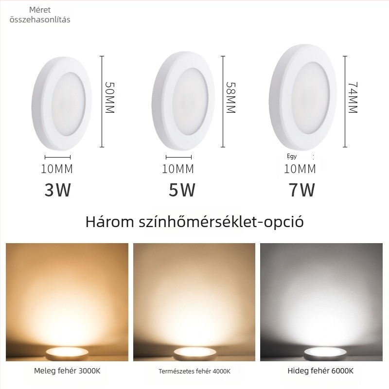 1 cm vékony LED spotlámpa felületre szerelt kivitelben, vitrinekhez és borospultokhoz