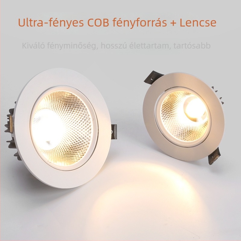 COB LED mennyezeti rejtett spotlámpák vitrínéhez, anti-glare falmosó világítás