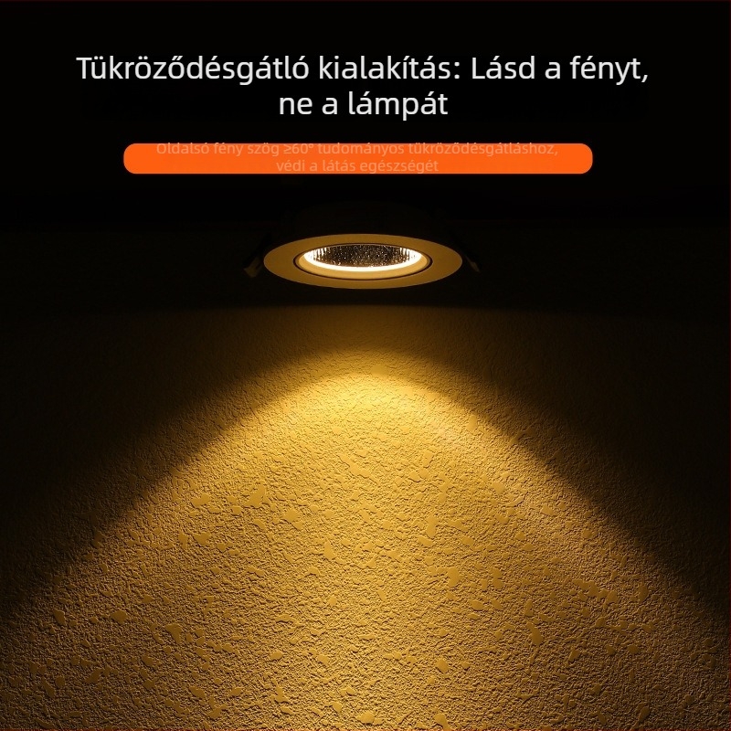 COB LED mennyezeti rejtett spotlámpák vitrínéhez, anti-glare falmosó világítás