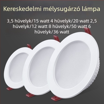 Ultra vékony LED downlight, beépített mennyezeti világítás, 4 hüvelykes nyílás (12 cm), 15W; 6 hüvelykes (18W) otthoni/kereskedelmi használatra