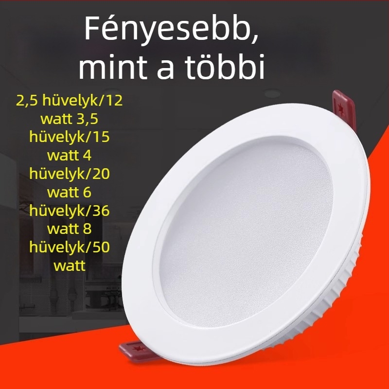 Ultra vékony LED downlight, beépített mennyezeti világítás, 4 hüvelykes nyílás (12 cm), 15W; 6 hüvelykes (18W) otthoni/kereskedelmi használatra