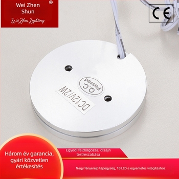 LED szekrény- és vitrinvilágítás, bútorvilágítás, RV világítás, alacsony feszültségű felületre szerelt, 18 LED-es kis downlight, 3000K melegfehér, háztartási használat