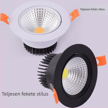 COB LED mennyezeti lámpa, alumínium beépített spotlámpa szállodákhoz, 3W 5W 7W 10W 20W