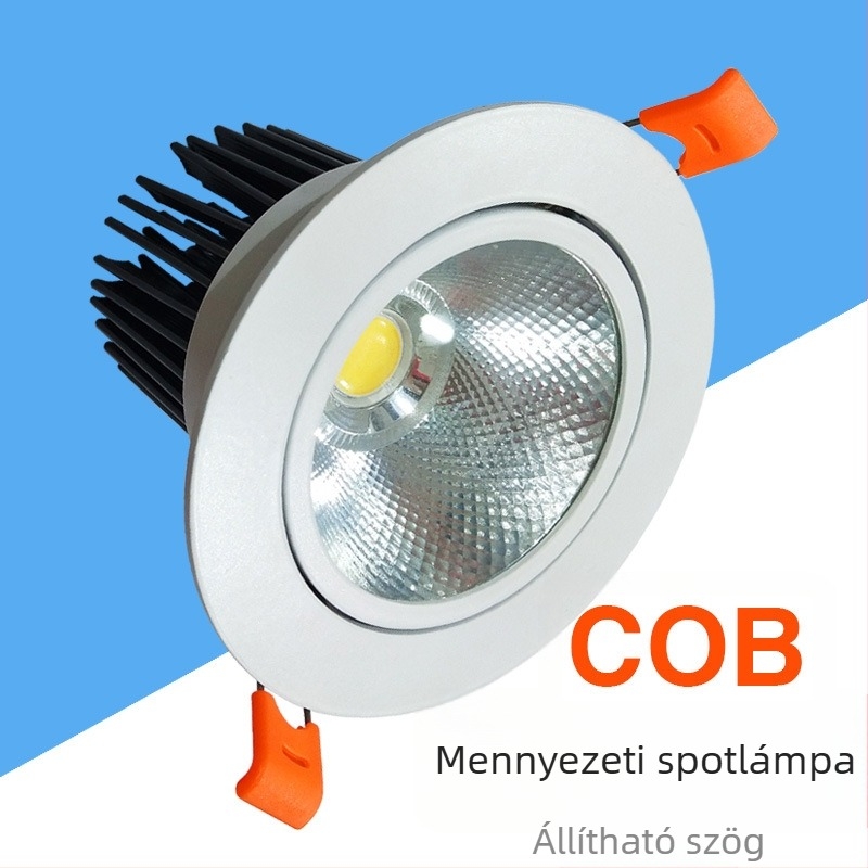 COB LED mennyezeti lámpa, alumínium beépített spotlámpa szállodákhoz, 3W 5W 7W 10W 20W