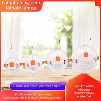 Beépíthető LED mennyezeti downlight nappalihoz, 3W/5W/12W, fehér fény