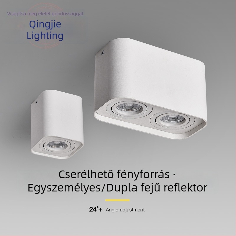 Kétfejes GU10 mennyezeti LED lámpa, nappalira, állítható fényirány