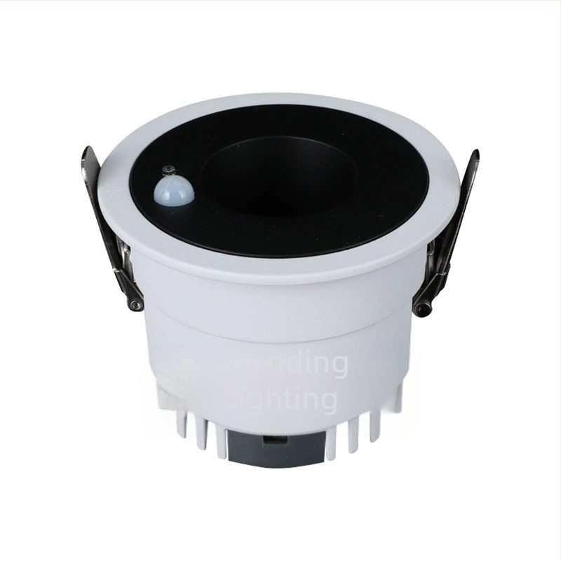 Beépíthető LED szenzoros downlight folyosókra, lépcsőházba és bejárathoz - közeledésre világít, radar szenzorral, 3000K meleg fehér
