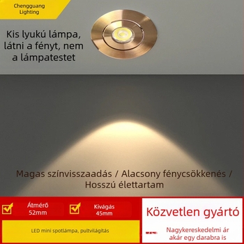 Beépített 4,5 cm-es LED spot a pulthoz és vitrinekhez, mini downlight, 1W/3W színes fény