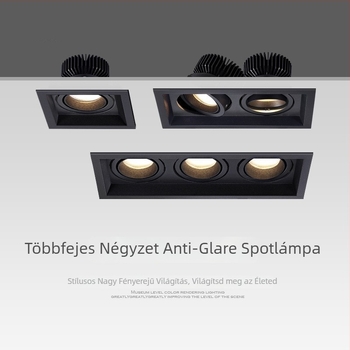 Kétszárnyú LED beépített downlight, négyzetes rácsos világítótest nappalira, otthoni és kereskedelmi használatra