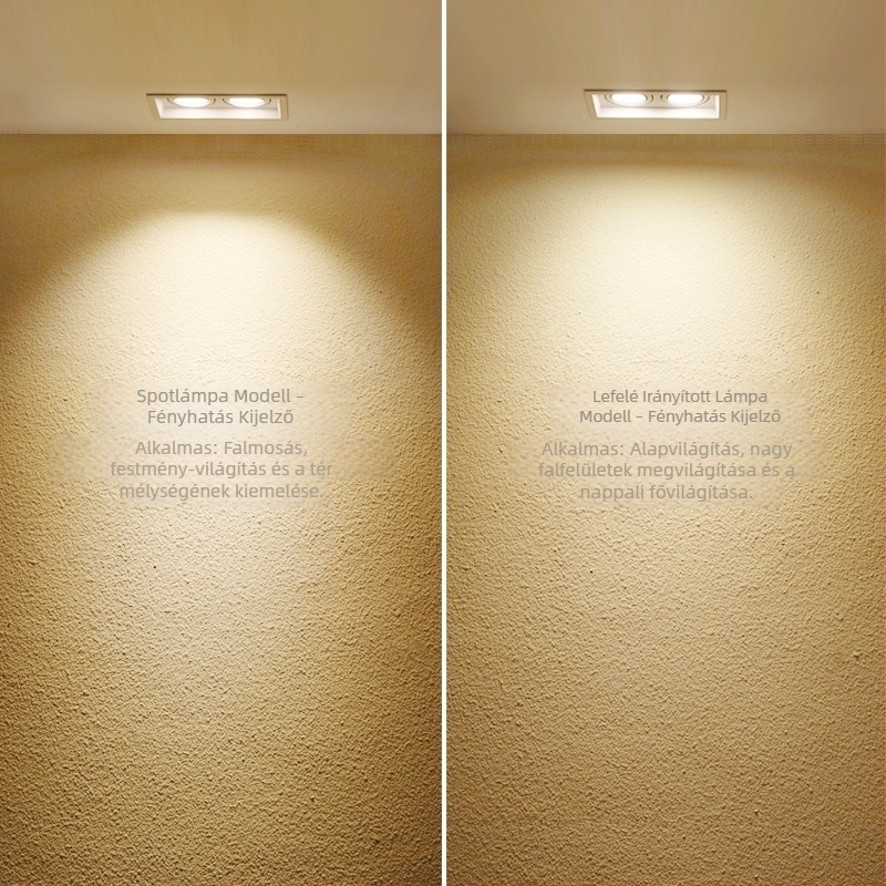 Kétszárnyú LED beépített downlight, négyzetes rácsos világítótest nappalira, otthoni és kereskedelmi használatra