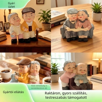 Elbűvölő gyantából készült szobrok idős pár