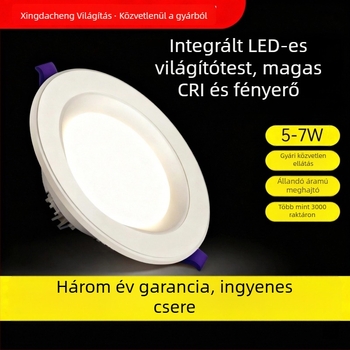 Ultra vékony 6 hüvelykes LED beépíthető mennyezeti lámpa, kör panel downlight folyosóra